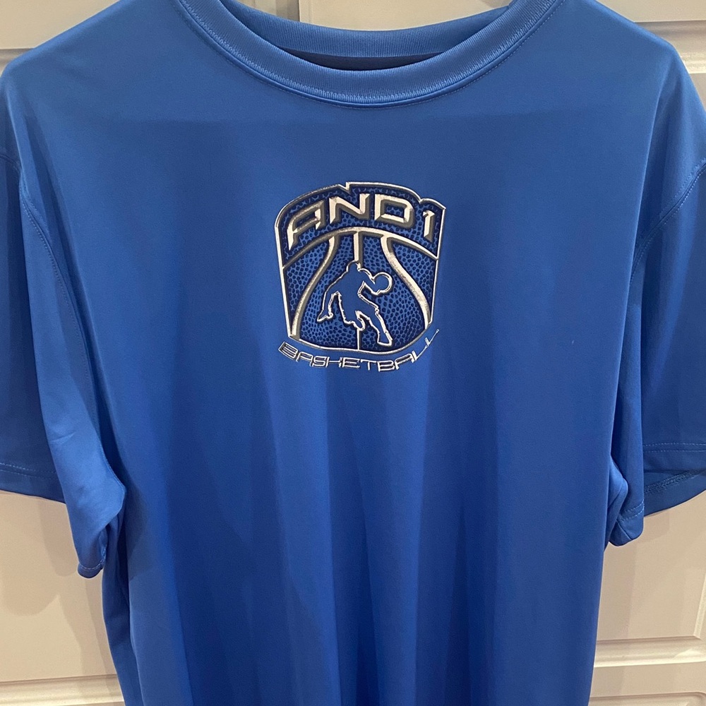 AND1 Men's Short Sleeve Blue Tee